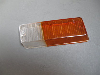 Afbeeldingen van glas knipperlicht 1300, voorzijde links, oranje wit