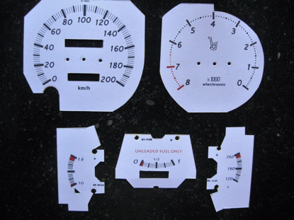 Picture of instrument cluster gauge set, white