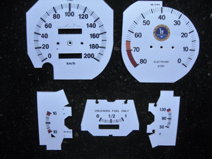 Picture of instrument cluster gauge set, white