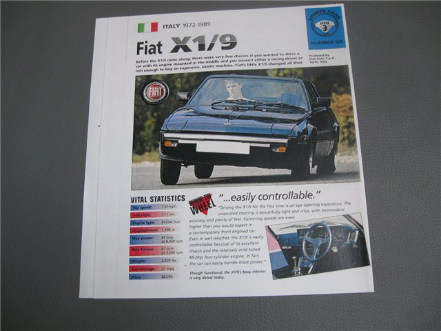 Afbeeldingen van Fiat X 1/9, Engels