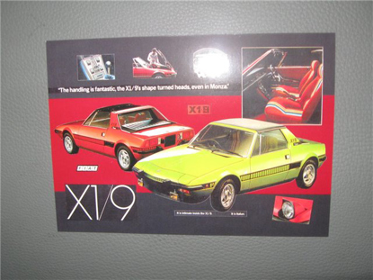 Picture of Fiat X 1/9, postcard