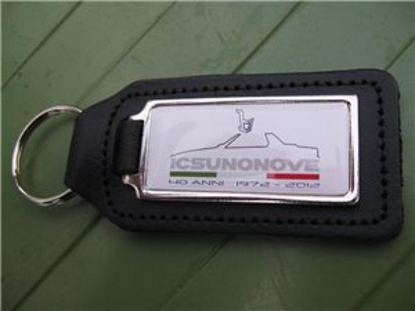 Picture of keyring 40 anni X 1/9, leather, white logo