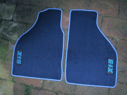 Afbeeldingen van set matten, blauw