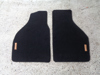 Afbeeldingen van mattenset ZWART met X 1/9 logo / silhouet 86 x 27 mm in laser printed leder