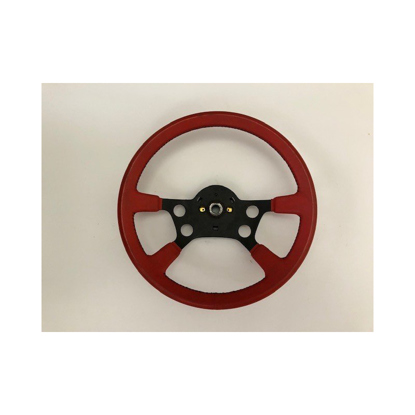 Picture of steering wheel, leather, original, NEW, RED