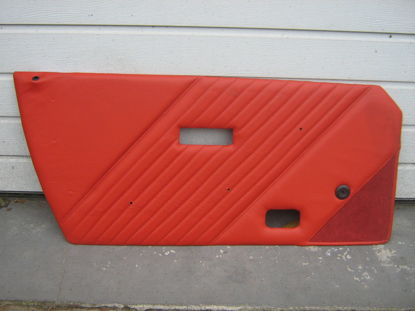 Afbeeldingen van deurplaat, 1500, leder, rood, nieuw, origineel, links