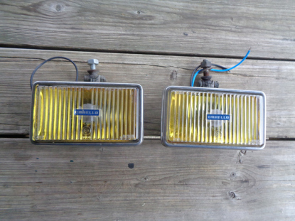 Picture of set CARELLO fog lights, 160 x 90 mm, housing chrome, USED condition