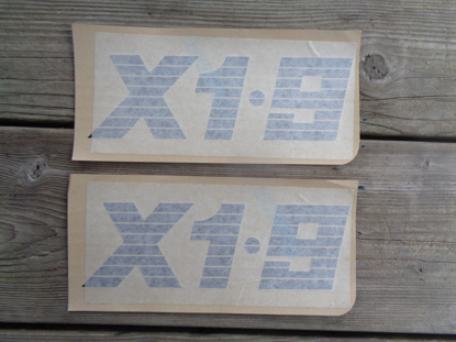 Picture of X 1.9 stickers rollbar, black, ORIGINAL