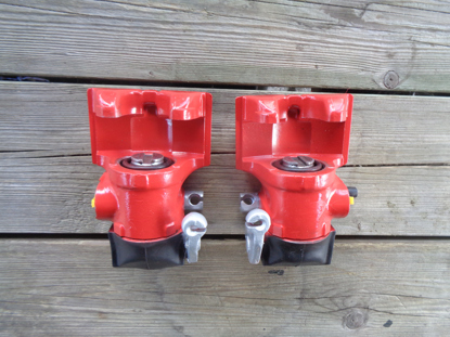 Picture of set brake calipers rear 1300 and 1500, left and right  RED